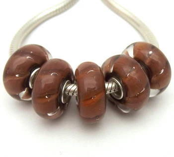 

JGWGT 2255 5X 100% Authenticity S925 Sterling Silver Beads Murano Glass beads Fit European Charms Bracelet diy jewelry Lampwork