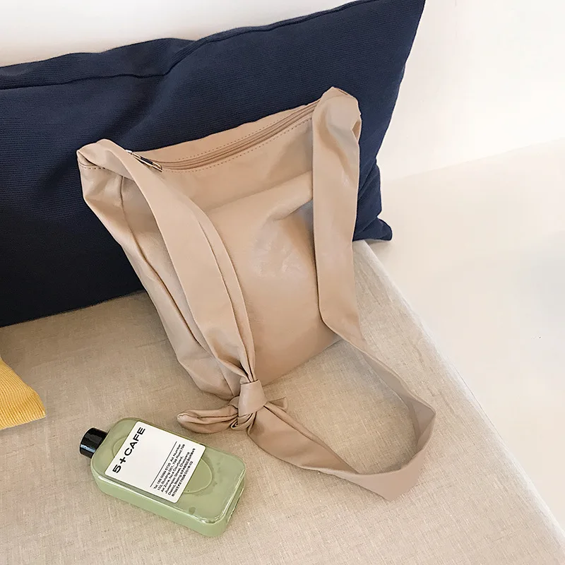 

Summer Simple Shoulder Bag 2019 on New Style Knot Sweet PU WOMEN'S Shoulder Bag Shoulder Bag Trendy Bag