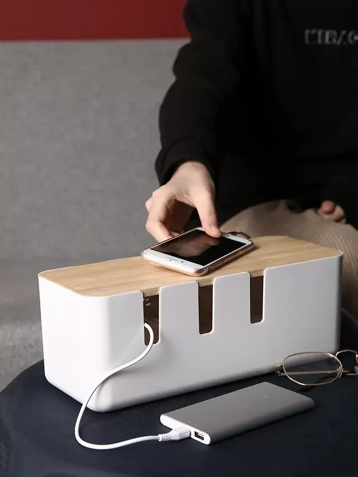 

Wire Storage Box Multifunction Anti-dust Household Supplies Case Charger Socket Cables Organizer Box Desktop Line Storage Bin