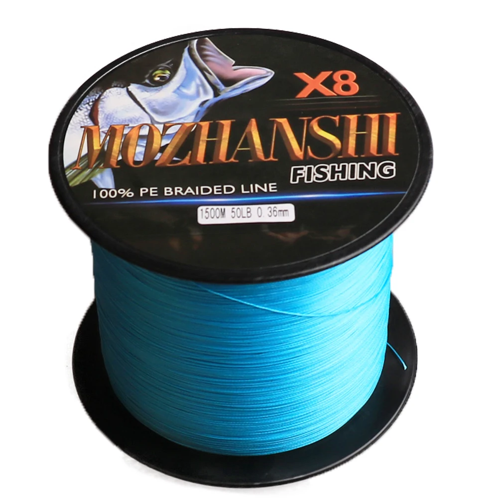 

MOZHANSHI 8 Strands 1500M Japan Material 100% PE Multifilament Braided Fishing Line Wire 6-300LB