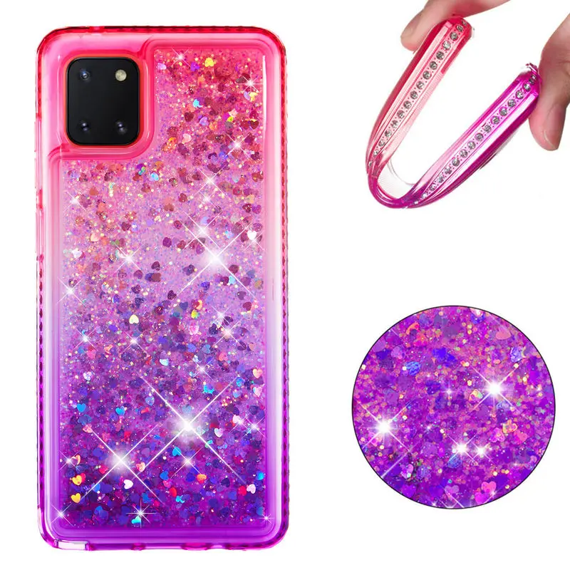 

Silicon TPU Cover For Samsung Galaxy Note 10 Lite Liquid Glitter Quicksand Case For Samsung Note 10Lite A81 M60S Ultra Thin Case