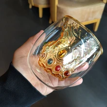 Новые креативные бесконечные перчатки водная чашка Кошачий коготь Двухслойное стекло, Manway подарок на день рождения союз Мстителей кофейная чашка
