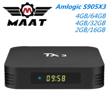 

5PCS/Lot TX3 Amlogic S905X3 4GB Ram 64GB 32GB Smart TV Box Quad Core 2.4G/5GHz Wifi H.265 8K HDR Set Top Box Android 9.0 TV Box