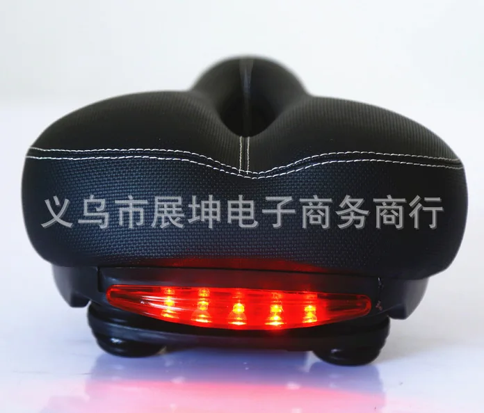 

Bicycle Seat Cushion with Taillights Saddle Light Included Mountain Bike Large Butt Saddle Bicycle Car Seat Accessories