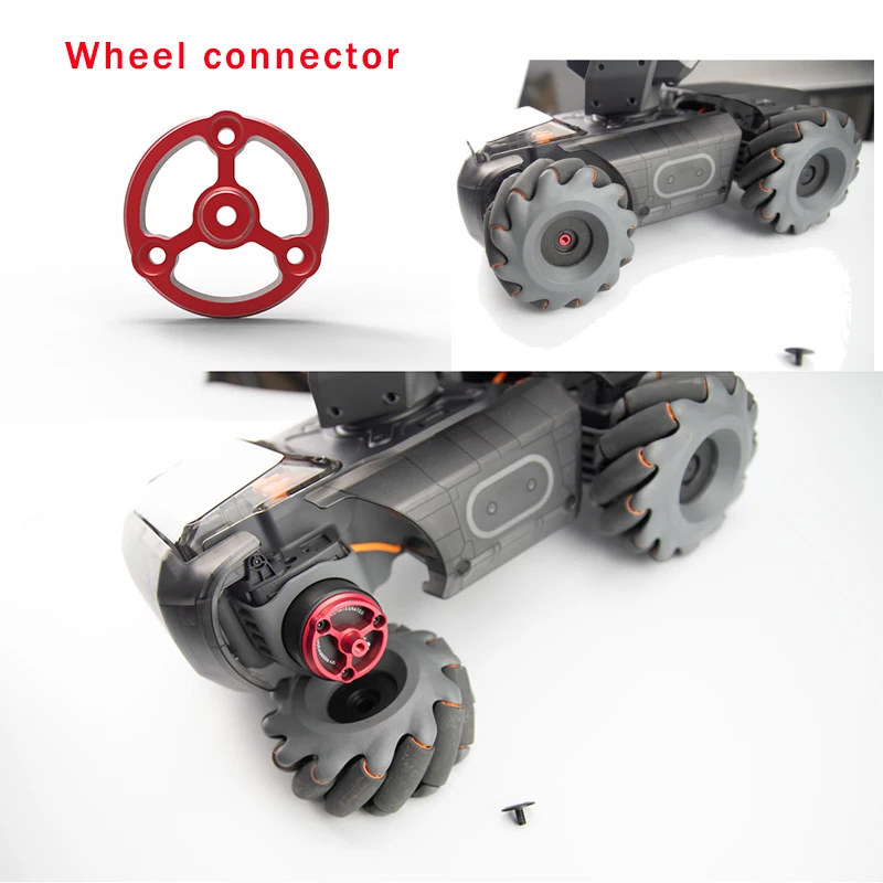 Conector de Roda de Liga de Alumínio Robomaster s1 Cnc Estável Adaptador Leve Vermelho Acessórios Robô Dji Mech