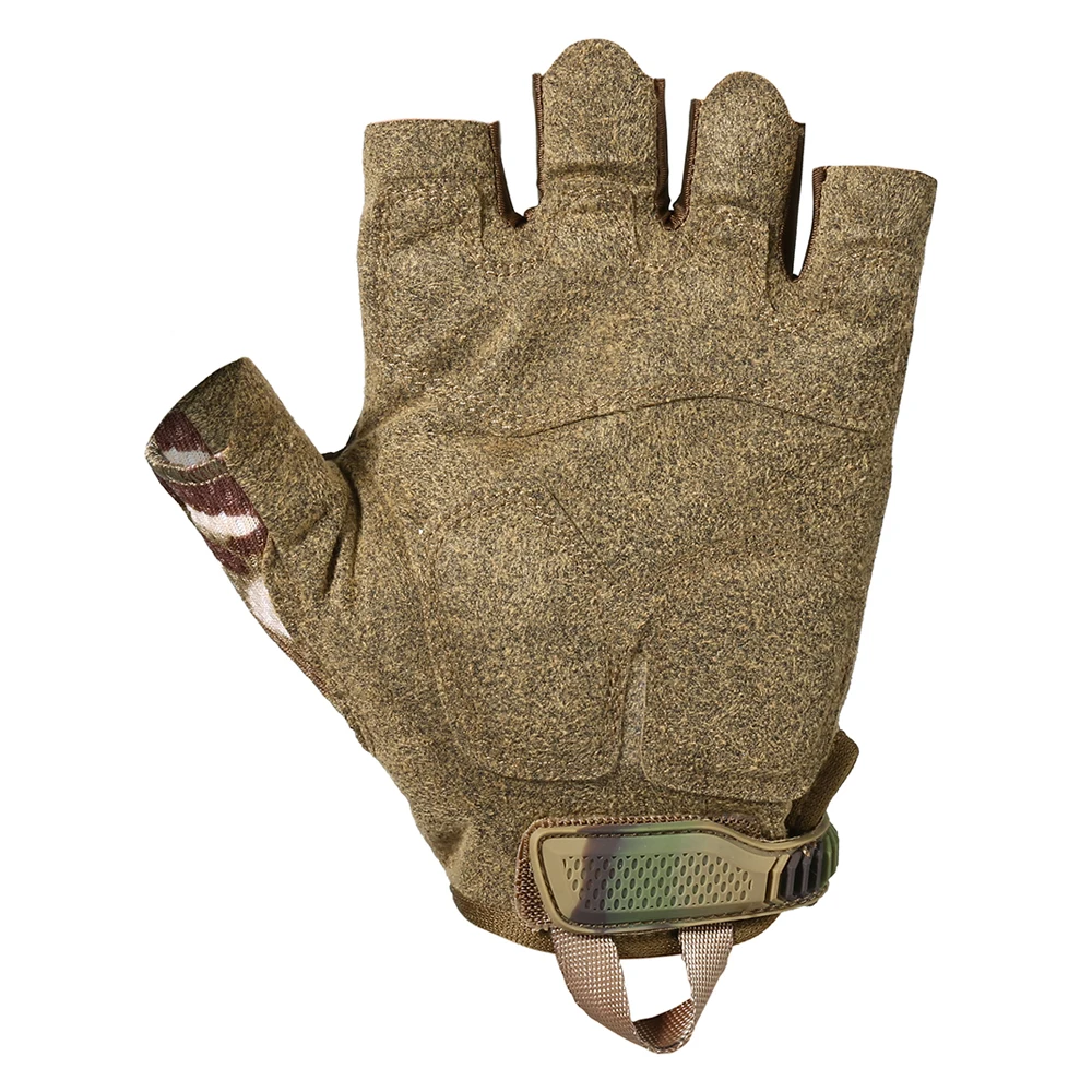 Tactical Mittens Half Finger Gloves Fingerless SWAT Glove Army Military Rubber Protective Airsoft Bicycle Shooting Driving Men
