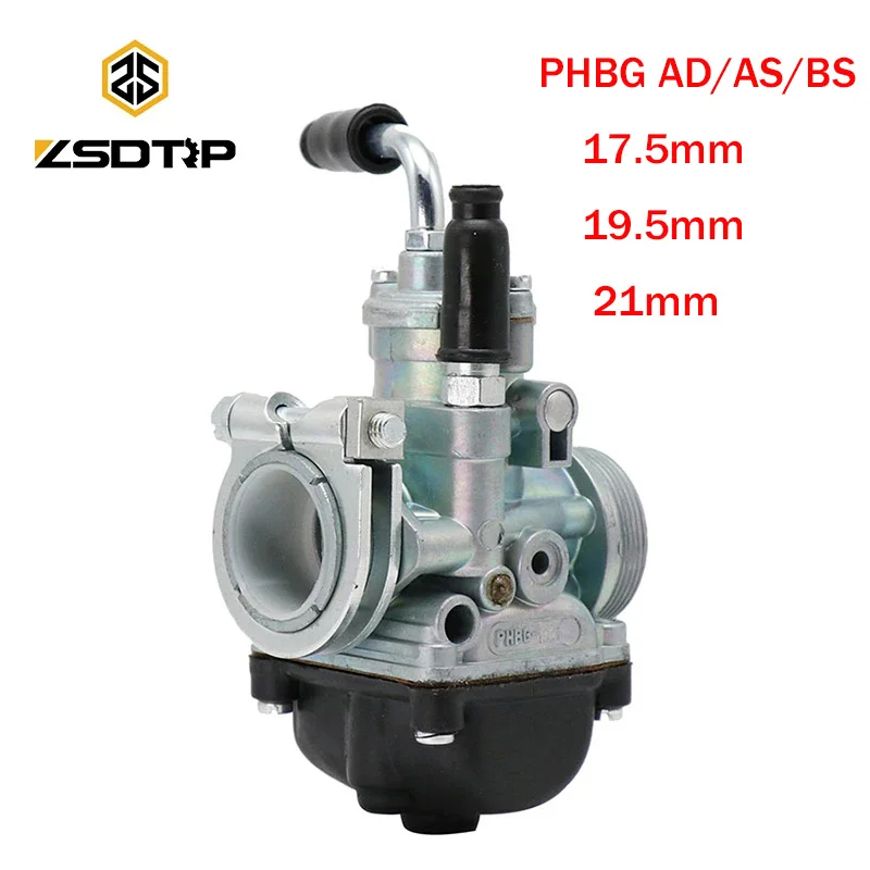 ZSDTRP 오토바이 PHBG 기화기, 50-100cc 엔진 2 4 스트로크 17.5mm 19.5mm 21mm 레이싱 모터 PHBG17.5 PHBG19.5 델로토 모델 
