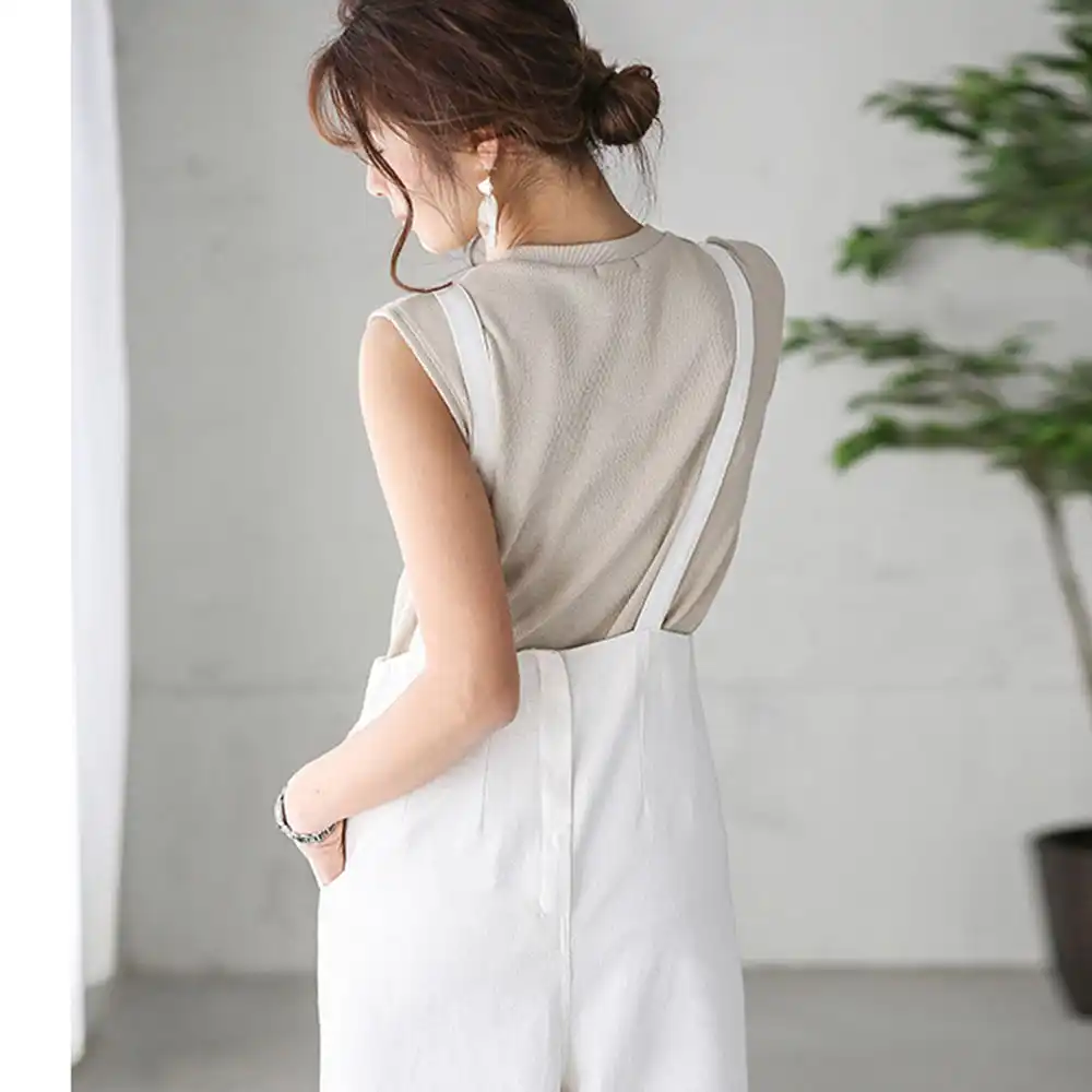 ladies white dungarees