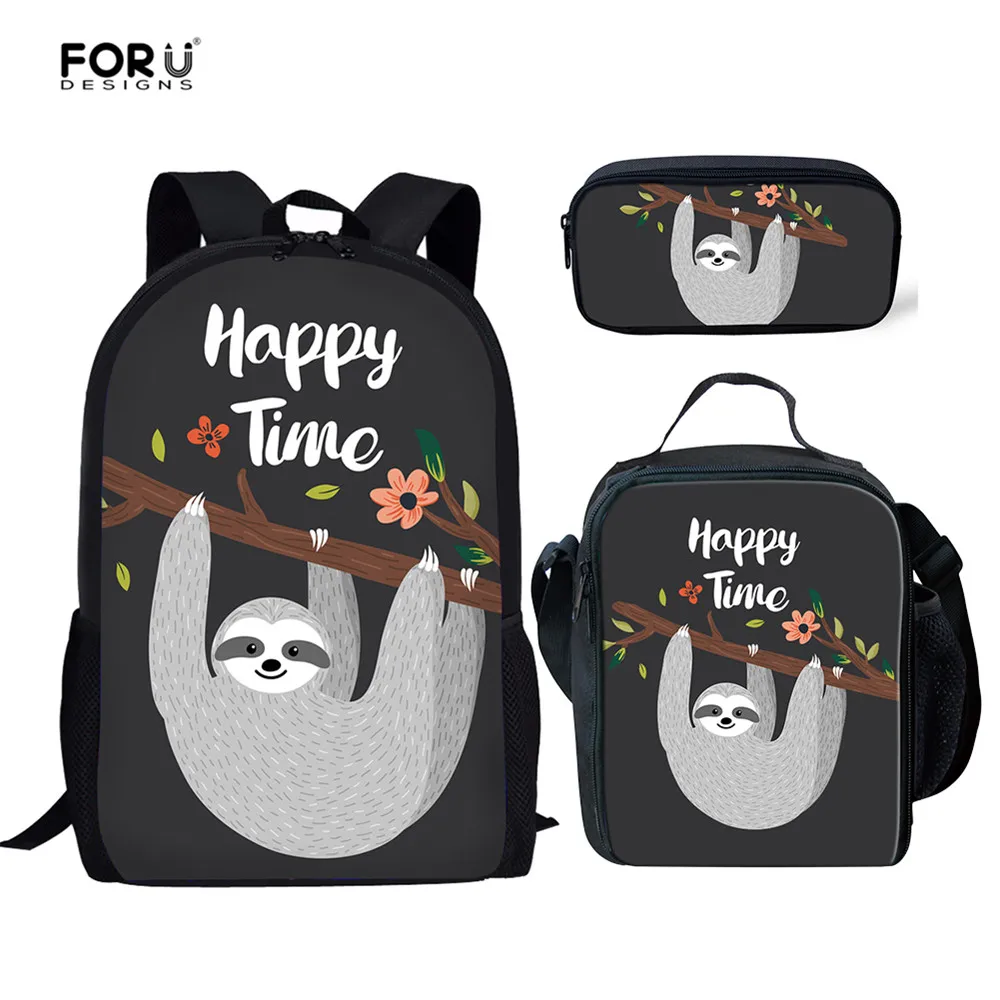 FORUDESIGNS/3 шт./компл. детские школьные сумки Повседневное милый животных; принт; модный детский рюкзак для девочек-подростков, одежда для мальчиков