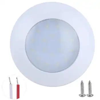 

18LED Round Dome Light 5000-6000K 3.6W 360LM Car Roof Lamp IP67 Interior Lighting 120mm 12V-24V