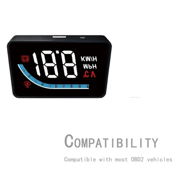 

Digital Mileage Measurement Head Up Display Security Windshield Projector OBD Car Accessories GPS Speedometer Universal