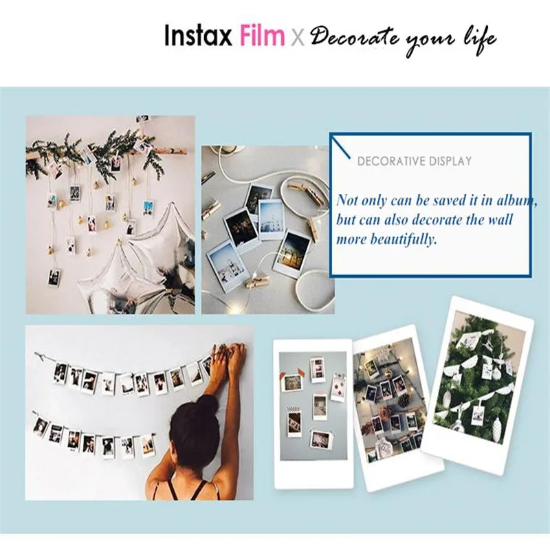 Белая пленка для FUJI Instax Мини 10 20 30 40 50 60 100 листов 3 дюймов Mini 9 мгновенной фото