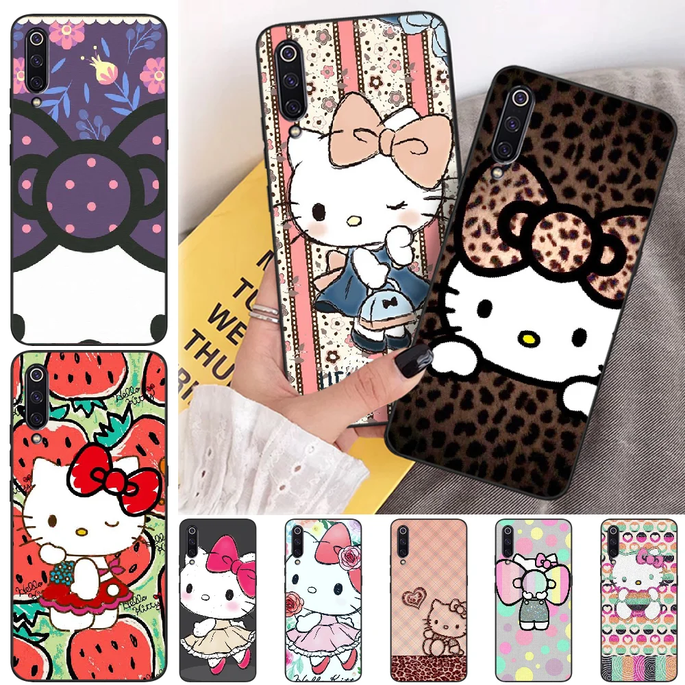 

OFFeier Cartoon cute hello kitty DIY Painted Bling Phone Case for xiaomi mi 8 9 8SE 9SE 8Lite mix2 2S max2 3 Pocophone F1