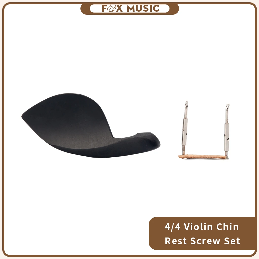 

1PC Natural Ebony 4/4 Violin Chin rest + Screw Violin Parts Accessories Silver Chin Rest Screw