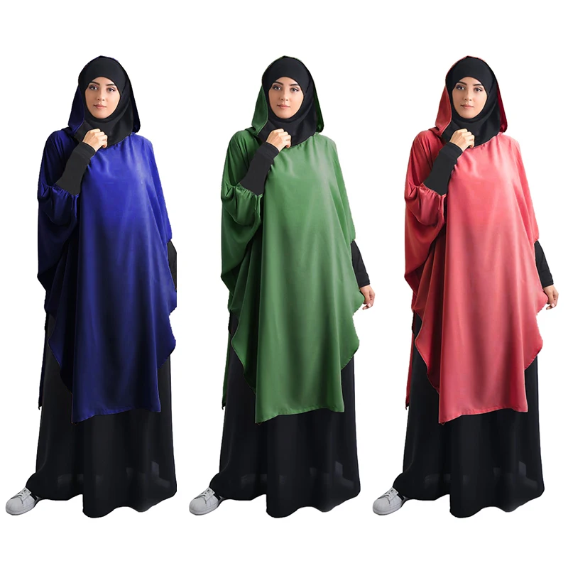 vestido muçulmano hijab com vestido longo de cobertura completa de eid djellaba burka vestido islâmico de ramadã