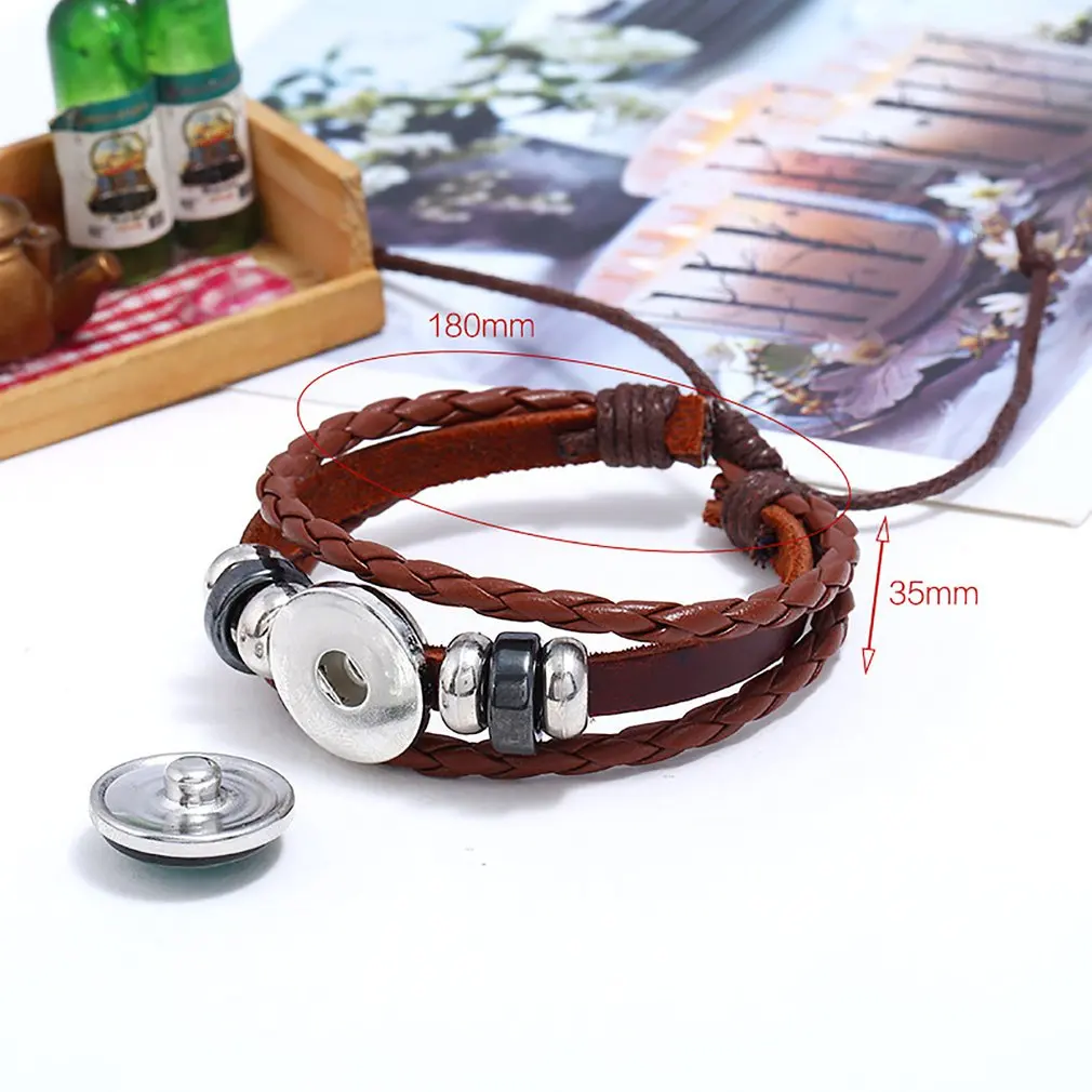 

Adjustable Constellations Hand Chain Charming Leather Bracelets For Women Men Fashion Hand Rope Luxury Party Jewelry