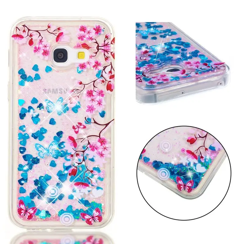 

Silicon Case For Samsung Galaxy A3 2017 Fashion Shockproof Phone Case For Samsung A 3 2017 A320 Glitter Liquid Quicksand Cover