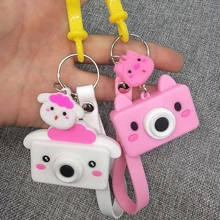 Имитация брелок с камерой креативные брелоки в форме фотоаппарата ПВХ силиконовые Мультяшные подвески детские игрушки сумка аксессуары подарок на день рождения