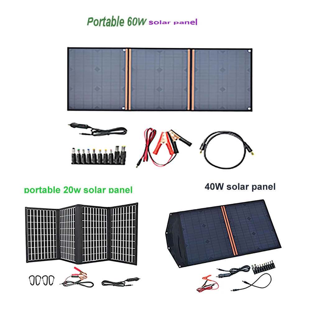 18v 20W солнечная панель s 40w 50w 60w портативный складной 5V 2.1A 3A USB Солнечная Панель