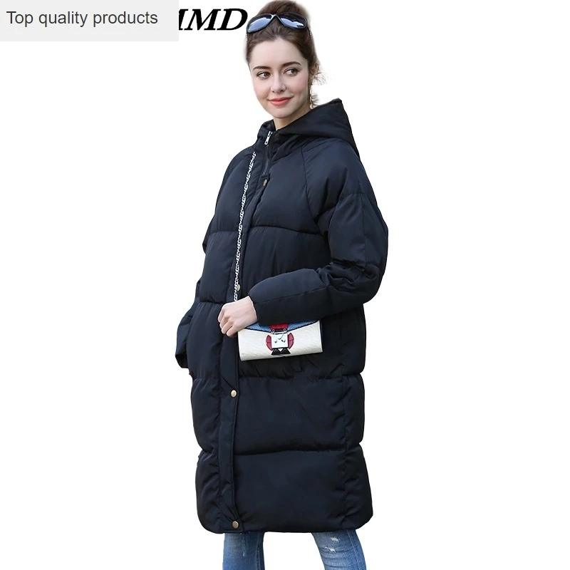 Новинка 2020 женская зимняя куртка теплая свободная большой размер с капюшоном
