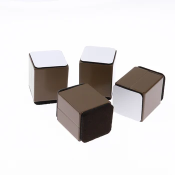 

4Pc Table Chair Leg Pads Carbon Steel Non-slip Table Chair Leg Caps Foot Protection Cabinet Sofa Heighten Cover Floor Protectors