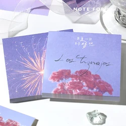 Bloc Notes autocollants feu d'artifice Rose, étiquette autocollante Scrapbooking, bloc Notes Kawaii pour journal intime, Diy bricolage, 100 feuilles/paquet, 814 