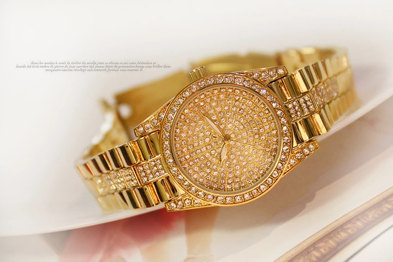 Женские часы, брендовые роскошные часы под платье с бриллиантами, женские часы с кристаллами розового золота, женские наручные часы Bayan Kol Saati