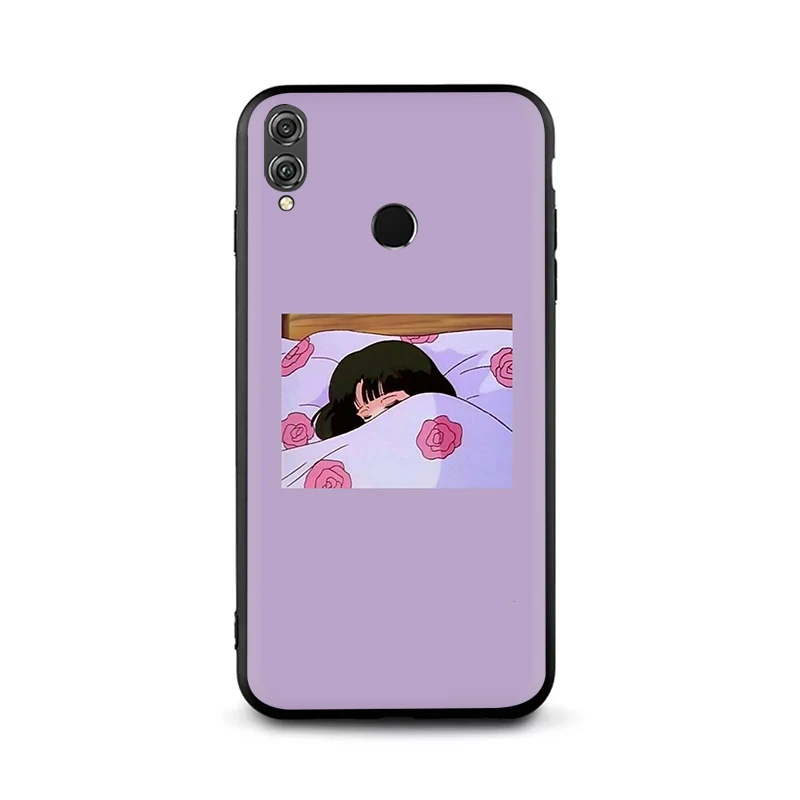 EWAU Japanese Anime Aesthetic Friend Silicone phone case for Huawei Honor 6A 7A Pro 7C 7X 8X 8 9 Note 10 Lite view 20 9X Pro - Color: B10