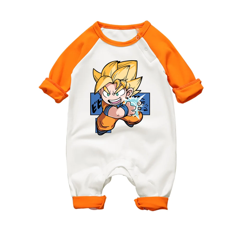 Cartoon Dragon Ball Baby Rompers Super Saiyan Toddler Newborn Girls Jumpsuit Outfits Winter Christmas Baby Boys Girls Clothes