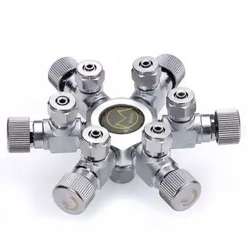 

New 6 Way Aquarium Tank CO2 Distributor Splitter Needle Valve Solenoid Regulator Check Valve for Solenoid Regulator