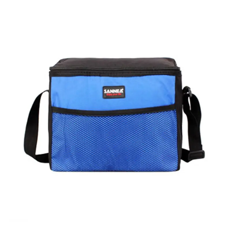 Синий Insulated Lunch Bag Box Cooler Oxford Insulation Food Picnic Handbag Shoulder Bags for Men Women - Цвет: Синий