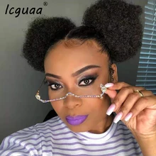 Модные красные очки с зелёными камнями, сплав, оправа, драгоценный камень, без линзы, цепочка, подвеска, полурамка, Роскошные Алмазные очки