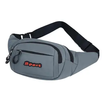 

2020 new Sports waist bag men large capacity multifunctional waterproof business crossbody canvas shoulder chest bag