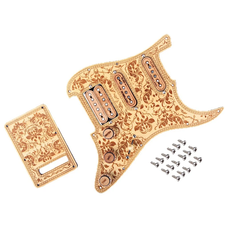 

Prewired-Loaded SSH Maple Wood Guitar Pickguard Alnico V Pickups for ST Guitar