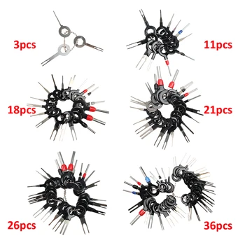

3/18/36Pcs Automotive Plug Terminal Remove Tools Kit Wiring Crimp Connector Pin Extractor Puller Terminal Repair Picking Tool