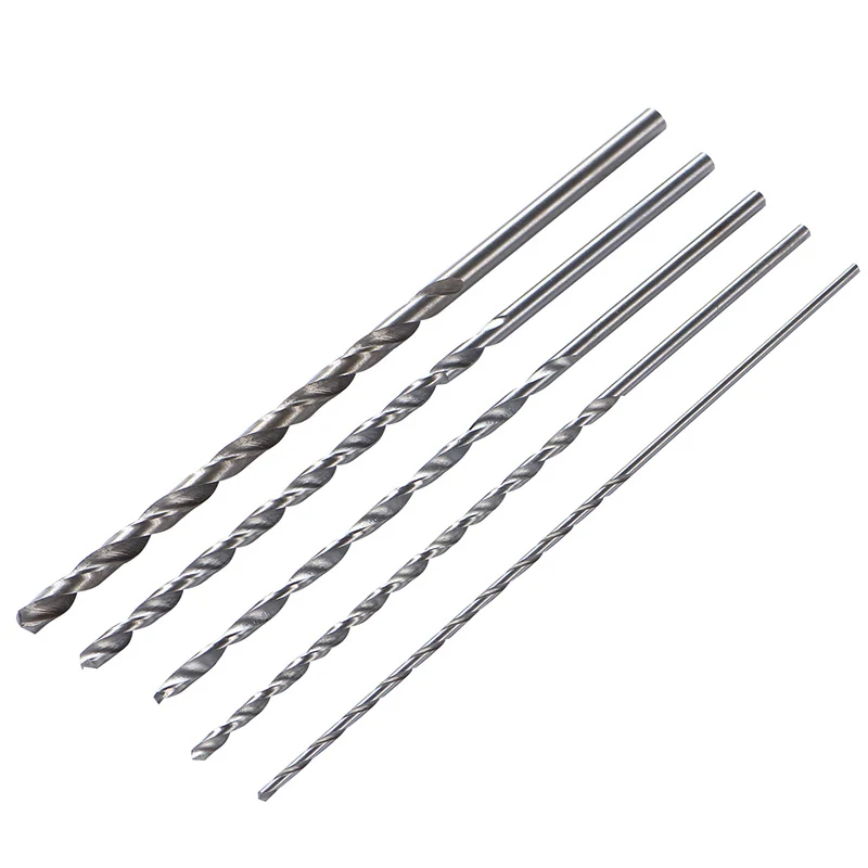 5pcs 150mm Extra Long Hss Auger Twist Drill Bit Set 2/3/3.5//5mm