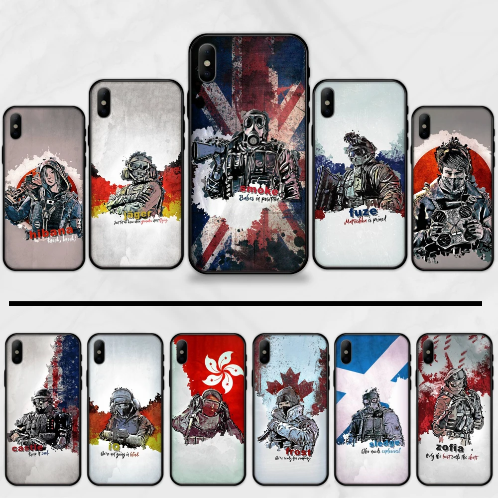 Rainbow Six Siege Game Cool Cattoon Comics Custom Photo Soft Phone Case For Iphone 5 5s Se 5c 6 6s 7 8 Plus X Xs Xr 11 Pro Max Half Wrapped Cases Aliexpress