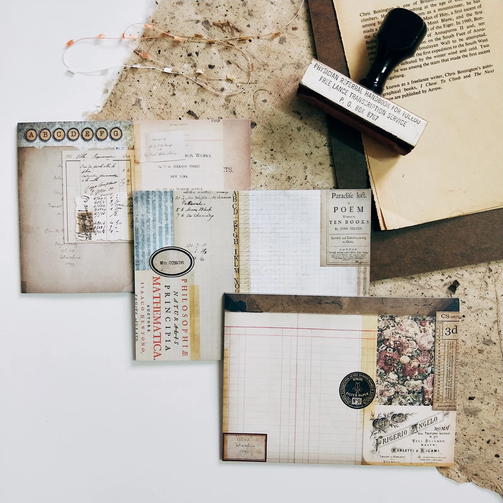 

WOKO 30sheets Vintage English Words Form Memo Pad Retro Collage Paper Writing Pad Sticky Note Message Note Paper Notepad Planner