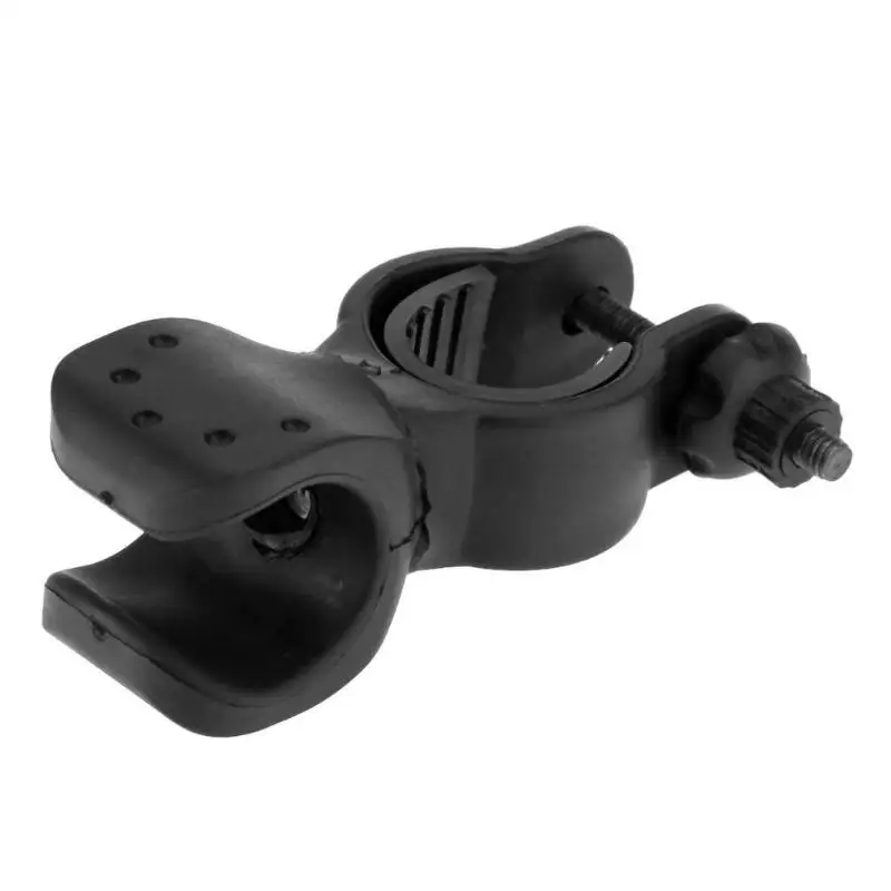 Torch Clip Mount Bicycle Front Light Bracket Flashlight Holder 360Rotation With antiskid rubber waterproof Bike accessories