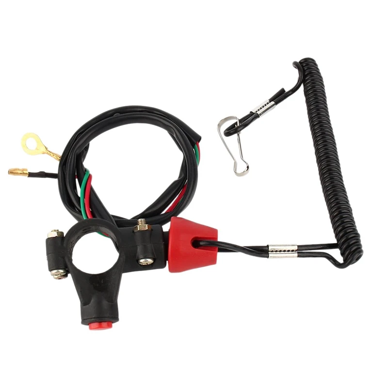 Engine Kill Stop Switch Safety Tether 12V 2 Wire CO Universal On Off For Motorcycle ATV Dirt Bike Boat Outboard | Автомобили и