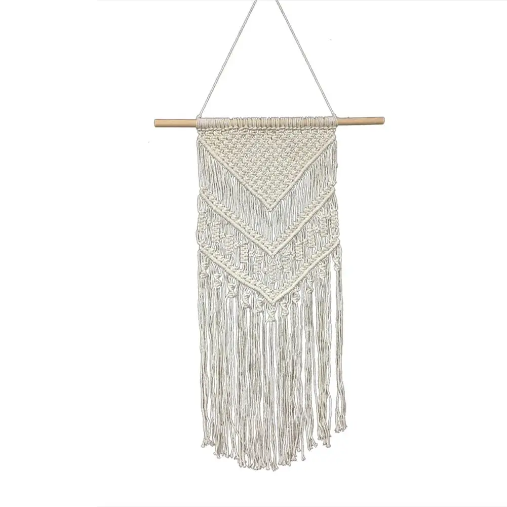 

Macrame Cotton Wall Hanging Tapestry with Lace Apartment Studio Interior Decor Multi-scene Application Apartment Dormitory