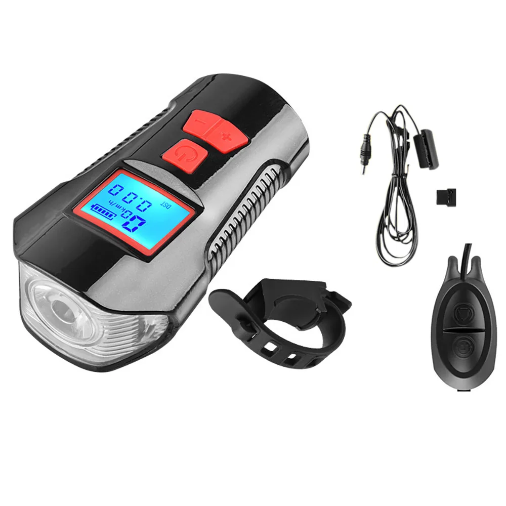 

Bike Headlight Set Front Light Waterproof Four Light Modes Usb Interface Six Sounds Outdoor Cycling Accessories Night Taillight