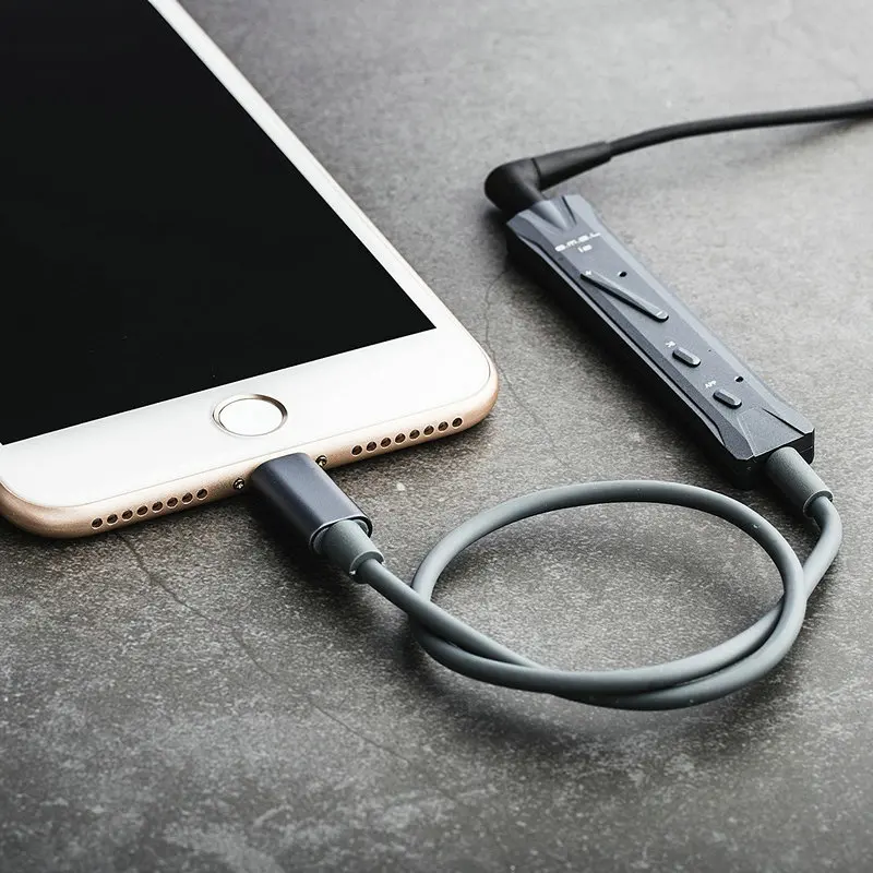SMSL I2 Hi Fi Mini Amplifier Portable Speaker DAC Amp and Lightning Connector Headphone Amplifier Built in Microphone for IOS