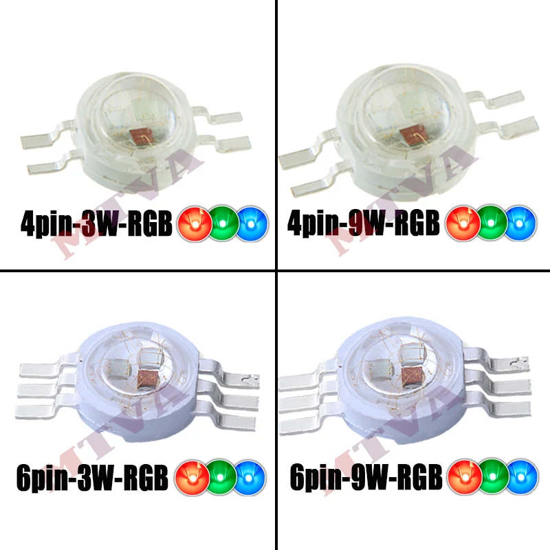Светодиодный чип высокой мощности RGB / RGBW RGBWY 3 вт 4 10 20 30 50 100 красный зеленый синий