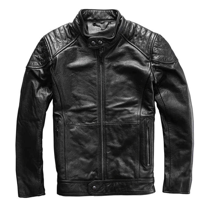 Read Description! Asian size mens slim fit cow leather jacket casual short cowhide leather rider jacket Read Description! Asian size mens slim fit cow leather jacket casual short cowhide leather rider jacket