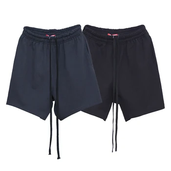 

20SS Streetwear Summer Harajuku Mens Shorts Solid Loose Drawstring Breathable Casual Shorts Hip Hop Oversize Knee Length Pants