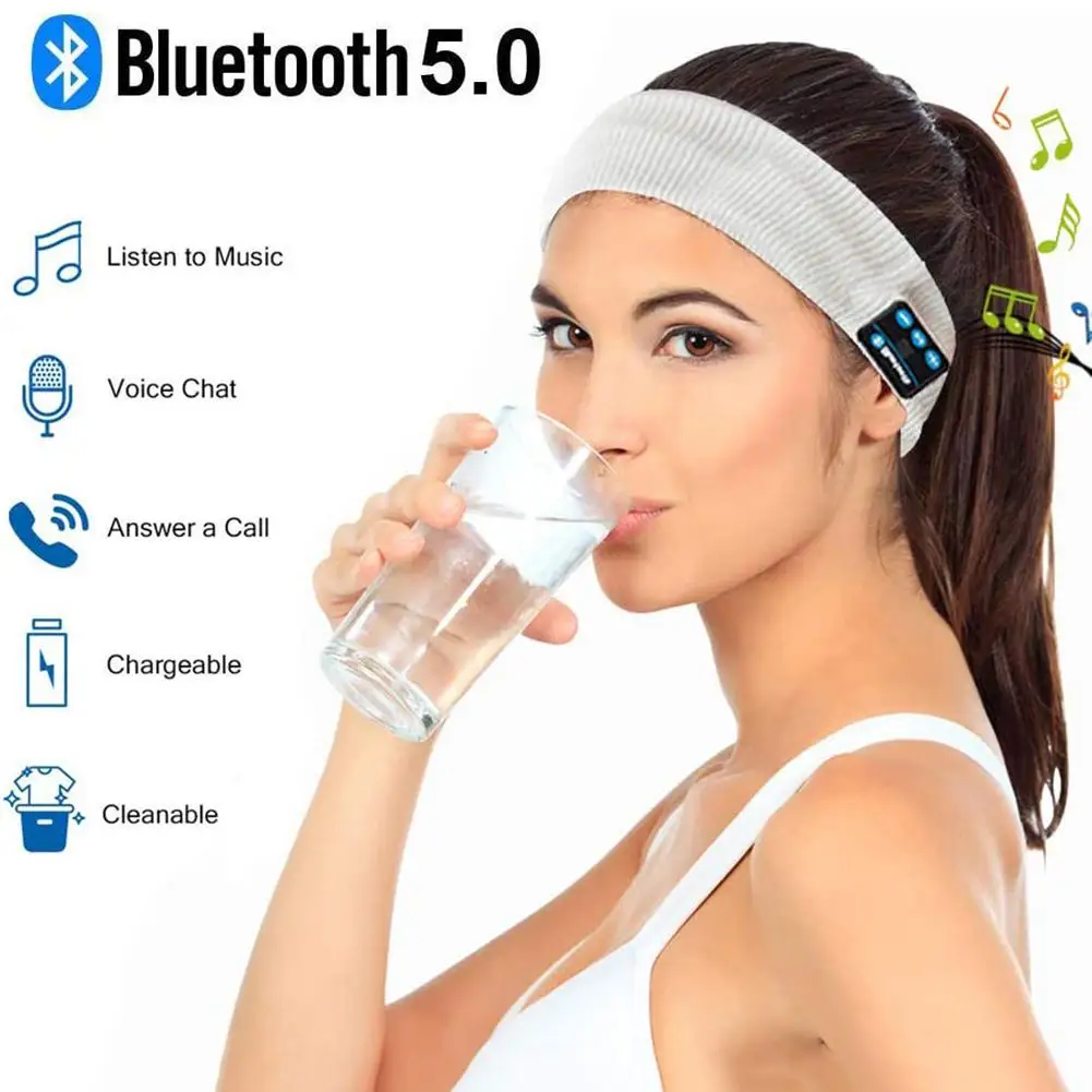 Беспроводные Bluetooth 5 0 стерео наушники для бега гарнитура сна Спортивная музыка