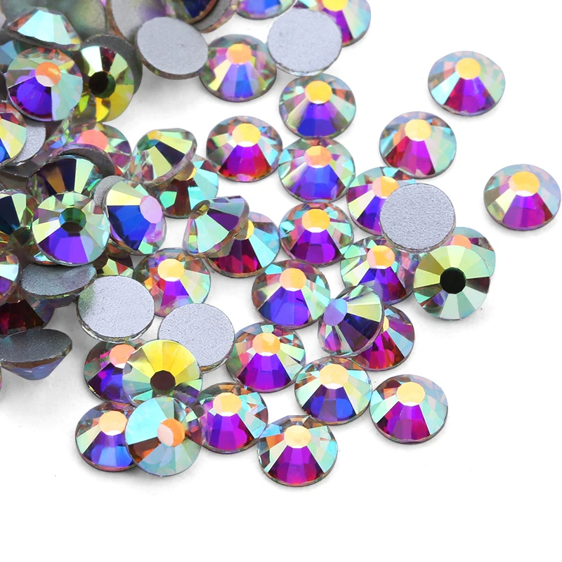 Dropship SS4-SS12 Rhinestones Non Hotfix Round Flatback Crystal Glass AB  Multi-color Nail Art Glitter Stones 1440pcs DIY Clear Crystal to Sell  Online at a Lower Price