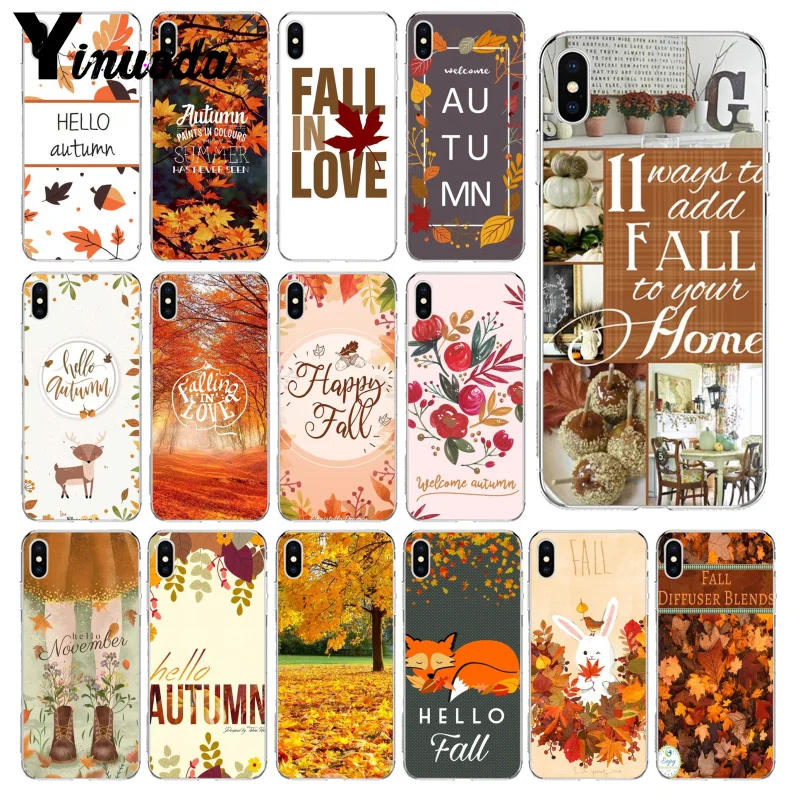 

Yinuoda Cool autumn Protector Case for iPhone 11 pro max 5 5Sx 6 7 7plus 8 8Plus X XS MAX XR 11pro max