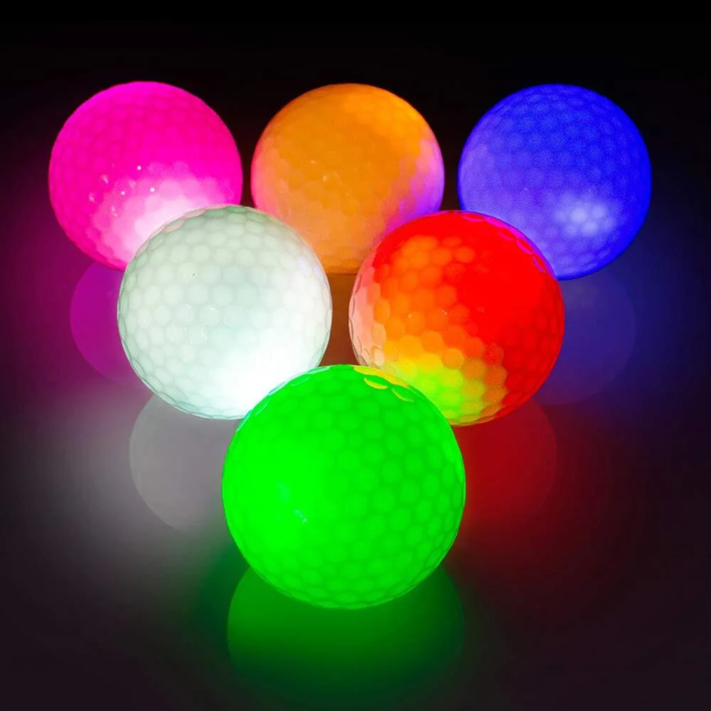 5Pcs Professional Golf Balls LED Luminous Night Golf Balls,Reusable And Long-lasting Glow Training Golf Practice Balls 2